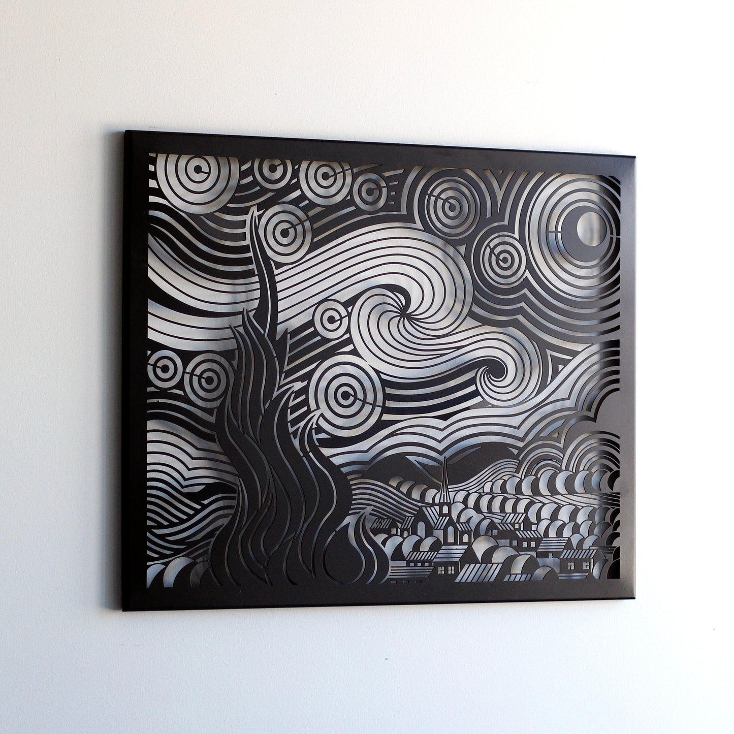 Starry Night Metal Wall Art for Living Room: Van Gogh’s Masterpiece