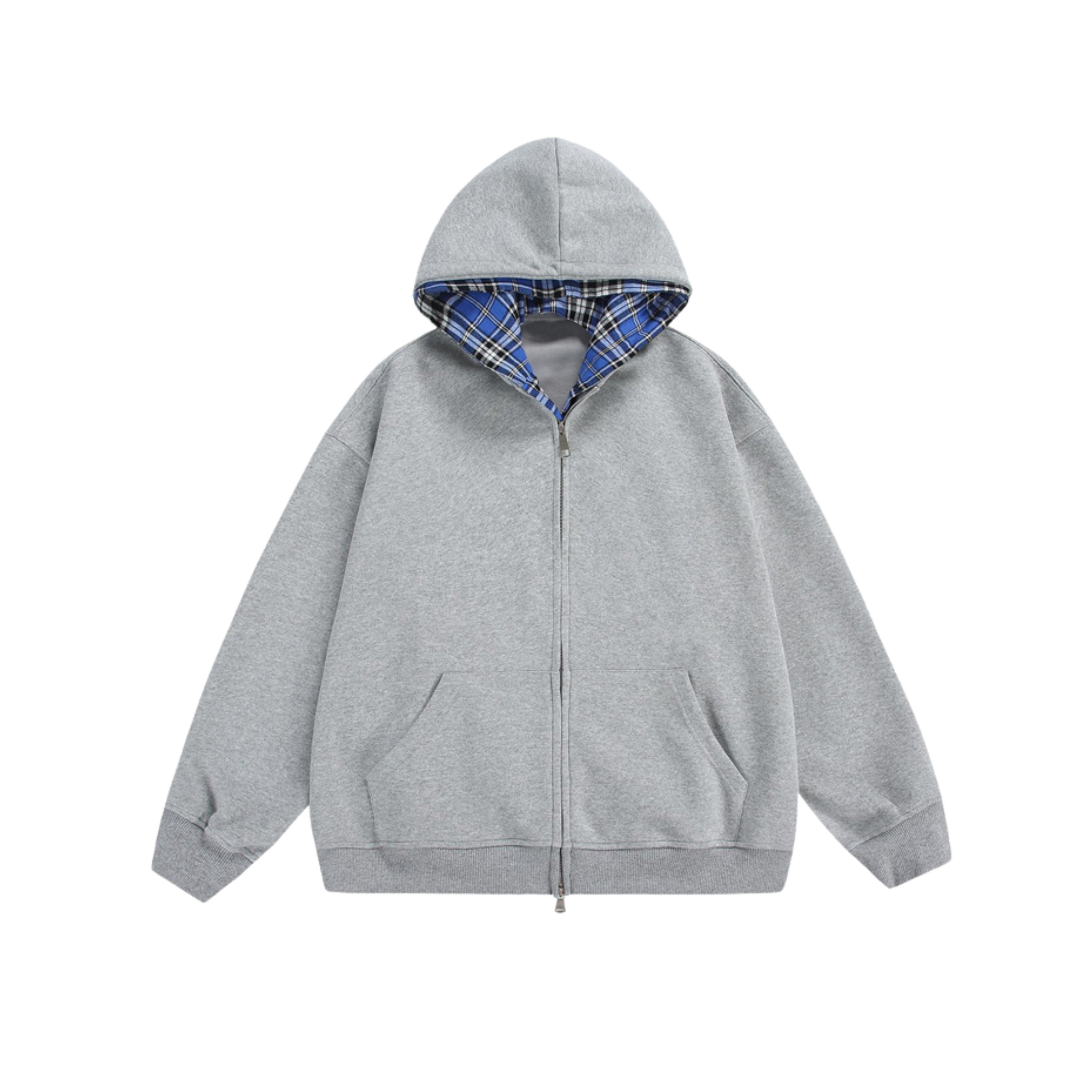 CHEQUERED LINE – ZIP HOODIE