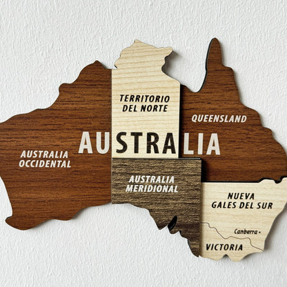 Wooden World Map Wall Art - 3d Wood Push Pin Maps, Multicolor