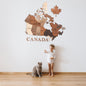3D Canada Wooden Map Multicolor