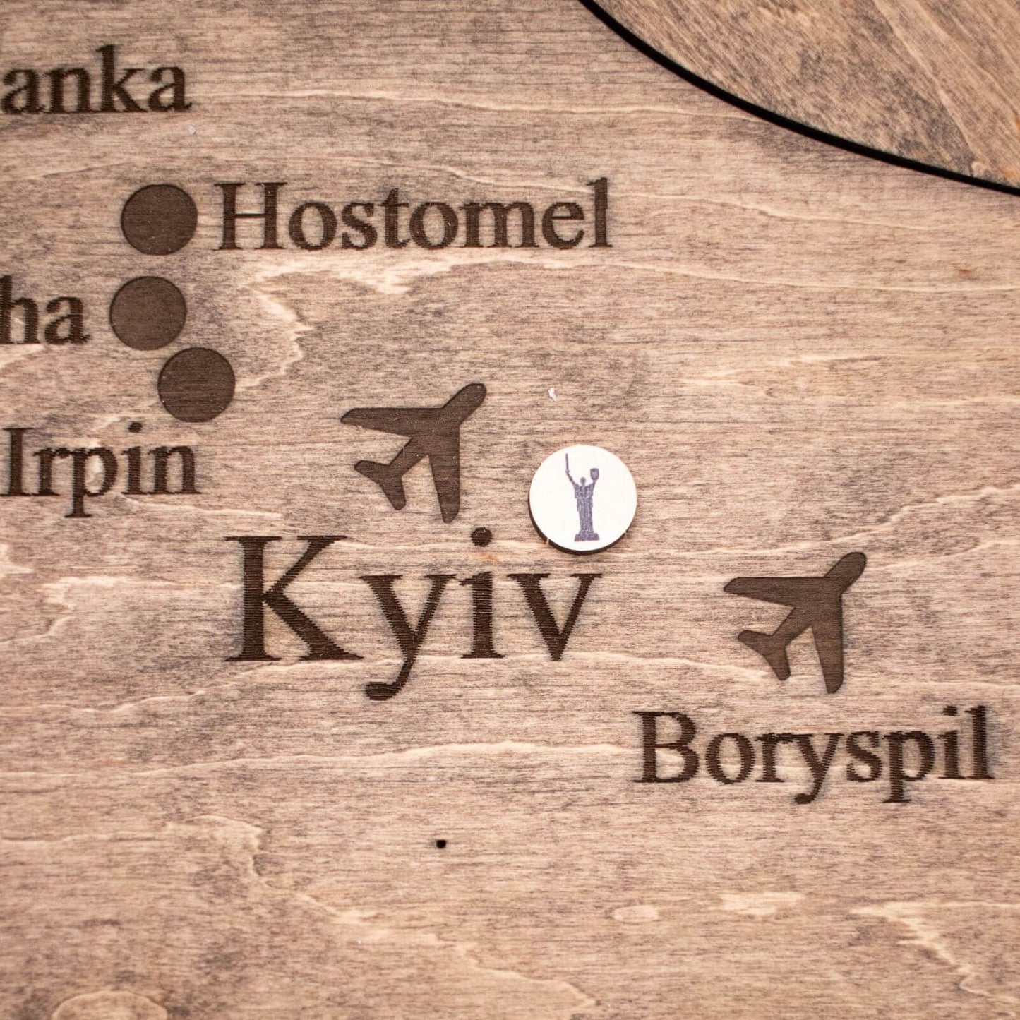 Wooden Map of Ukraine Terra