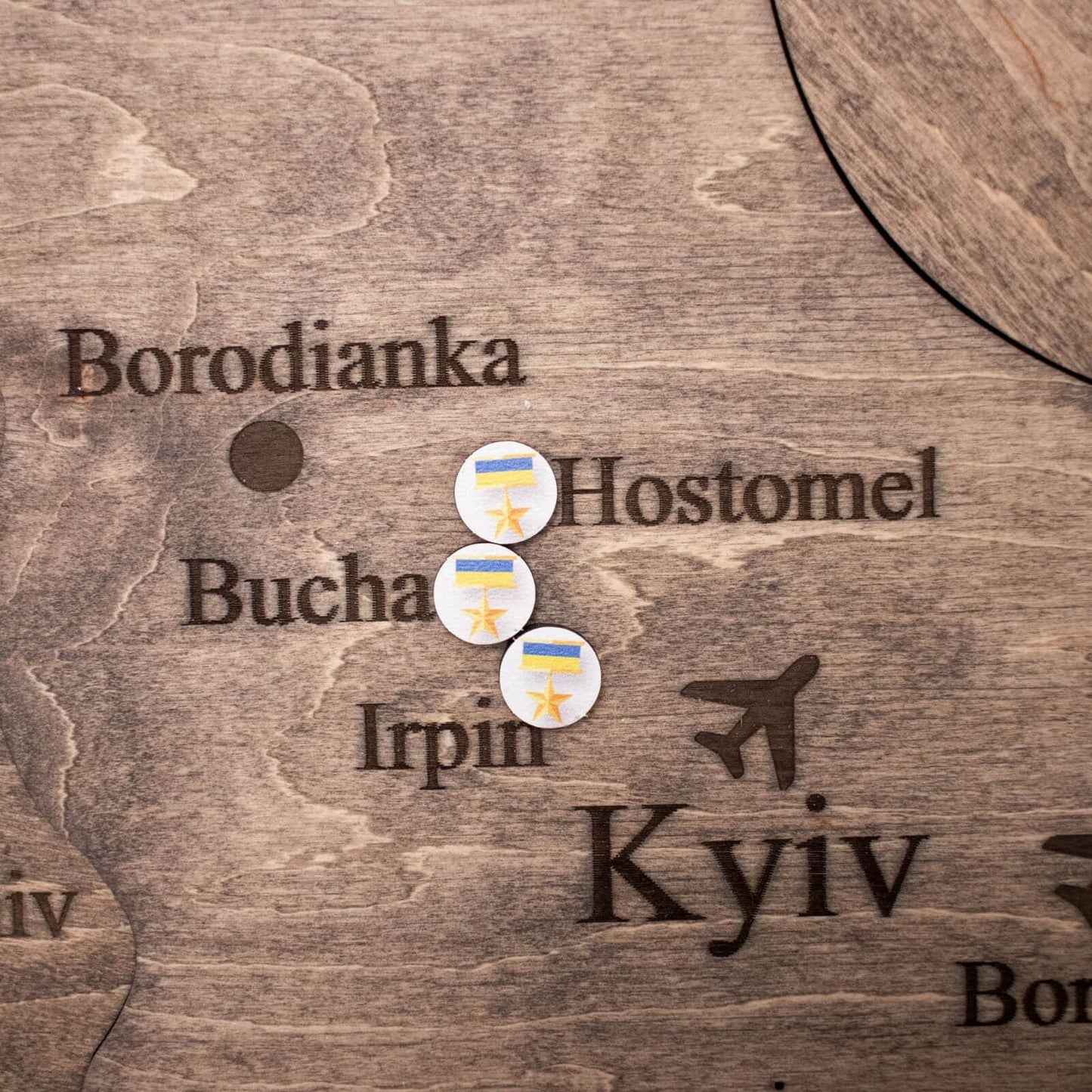 Wooden Map of Ukraine Terra