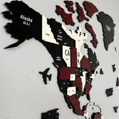 Wood Map - Large Wooden World Map for Wall - Best Mens Office Wall Decor