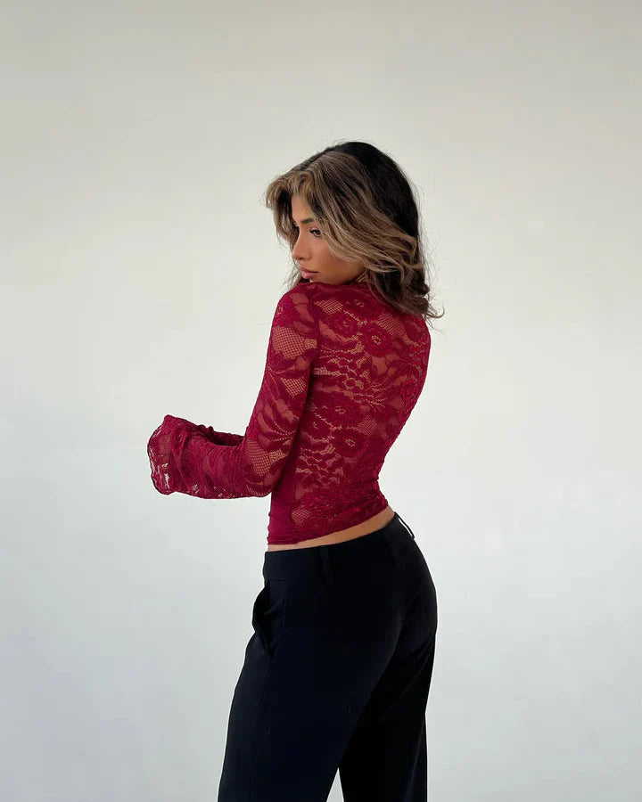 LARA | LONGSLEEVE LACE TOP