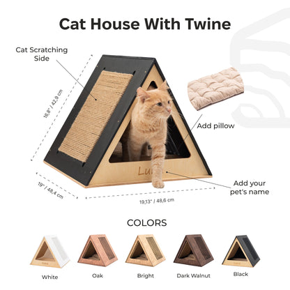 Stylish Wooden Cat Houses - White