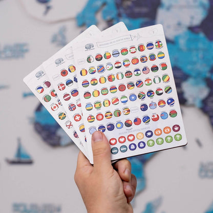 Wooden Flag Sticky Pins