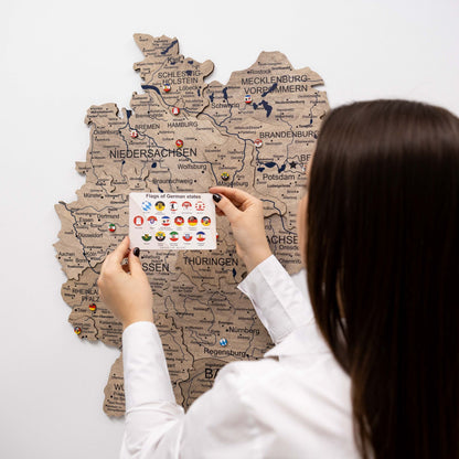 3D Germany Wooden Map Terra