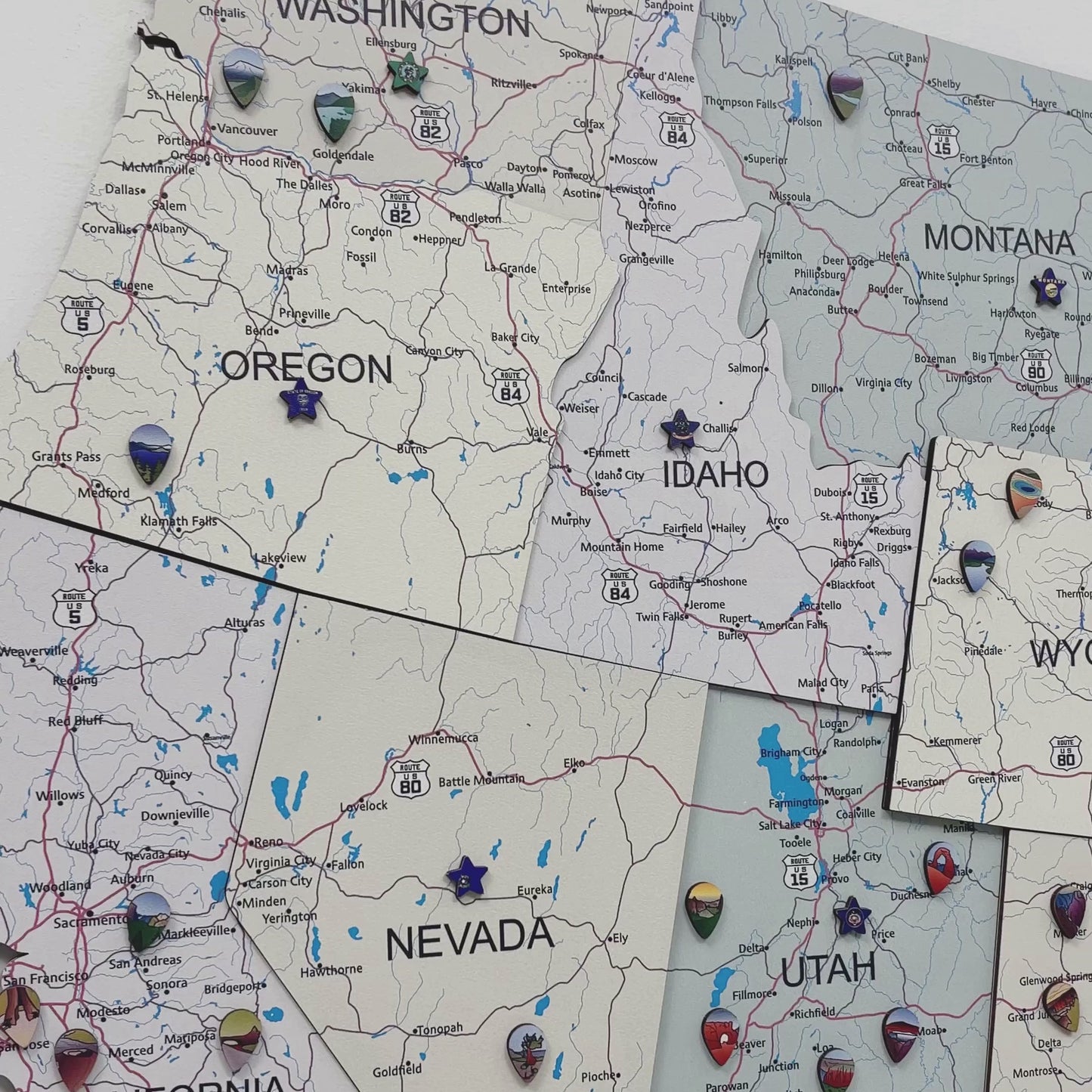 Wooden USA Map