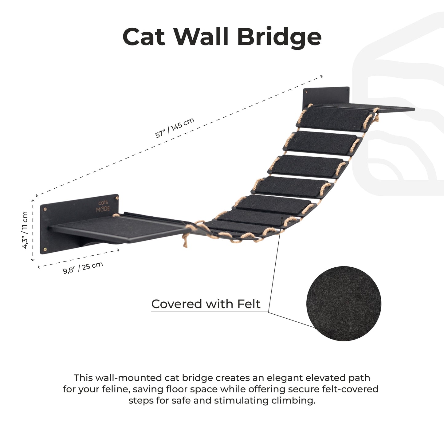 Wall Cat Walk Black