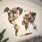 Map of the World Art for Wall - 3D & Vibrant Colors (Sage)