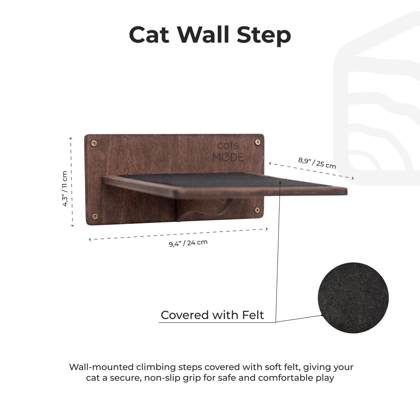 Wooden Decagon Platform - Dark Walnut