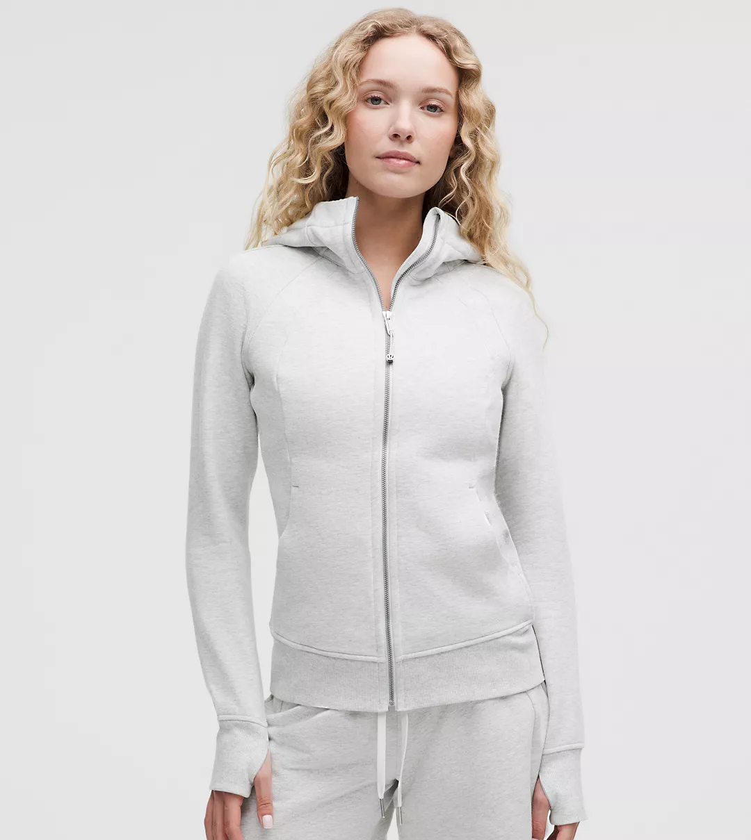 Scuba Full-Zip Hoodie & Mid-Rise Wide-Leg Pant Set