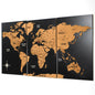 Wooden Cork World Map with Pins - Add Travel Photos