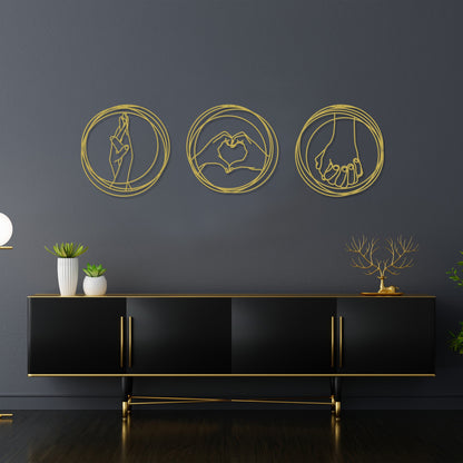 Love Wall Art- Triple Set of Love Metal Wall Decor