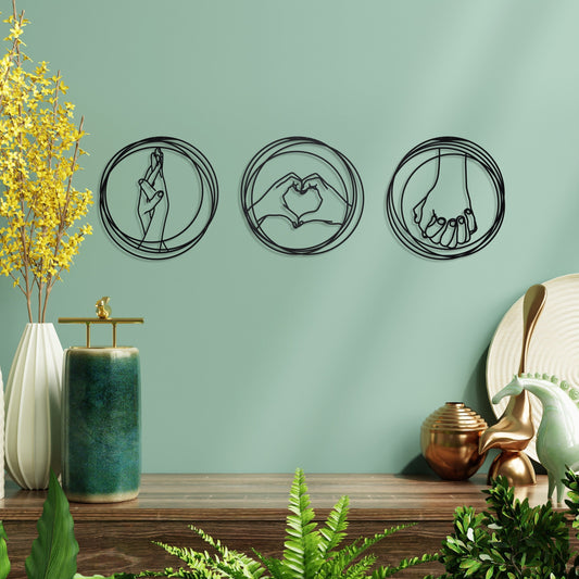 Love Wall Art- Triple Set of Love Metal Wall Decor