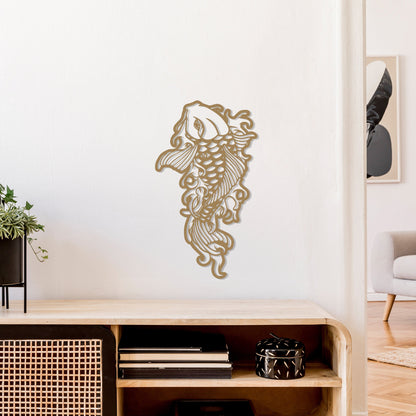 Koi Fish Decor - Koi Fish Metal Wall Decor