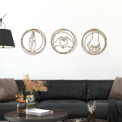 Love Wall Art- Triple Set of Love Metal Wall Decor