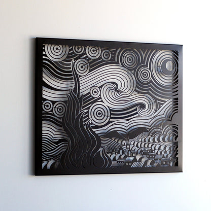 Starry Night Metal Wall Art for Living Room: Van Gogh’s Masterpiece