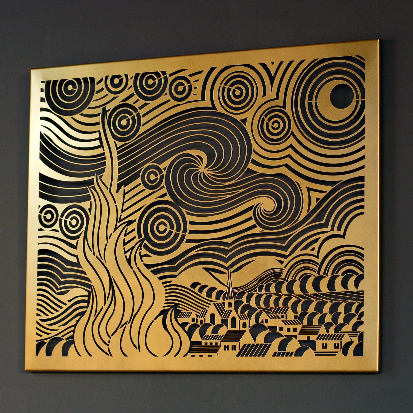 Starry Night Metal Wall Art for Living Room: Van Gogh’s Masterpiece