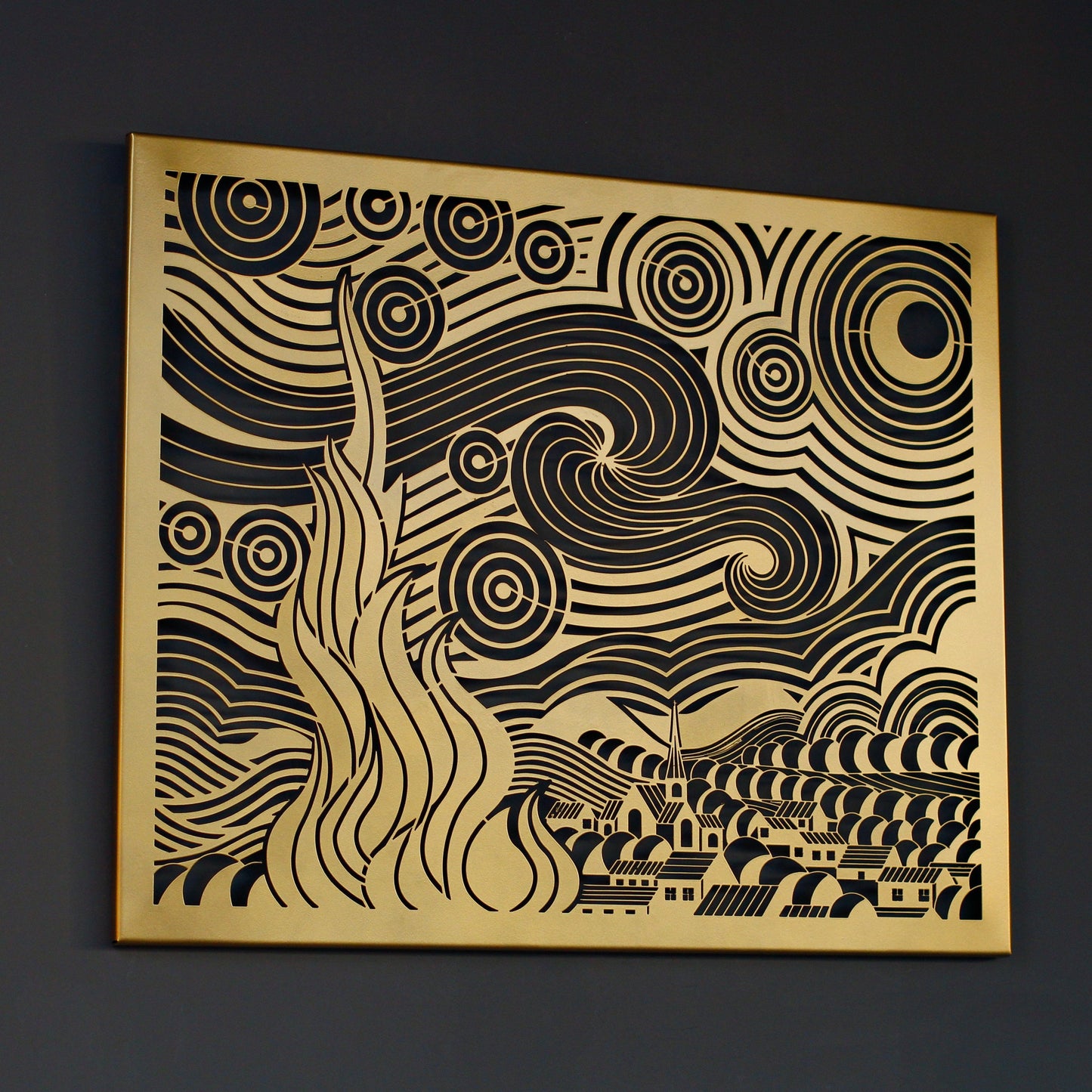 Starry Night Metal Wall Art for Living Room: Van Gogh’s Masterpiece
