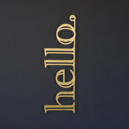 Hello Wall Decor - Hello Metal Wall Hanging Decor