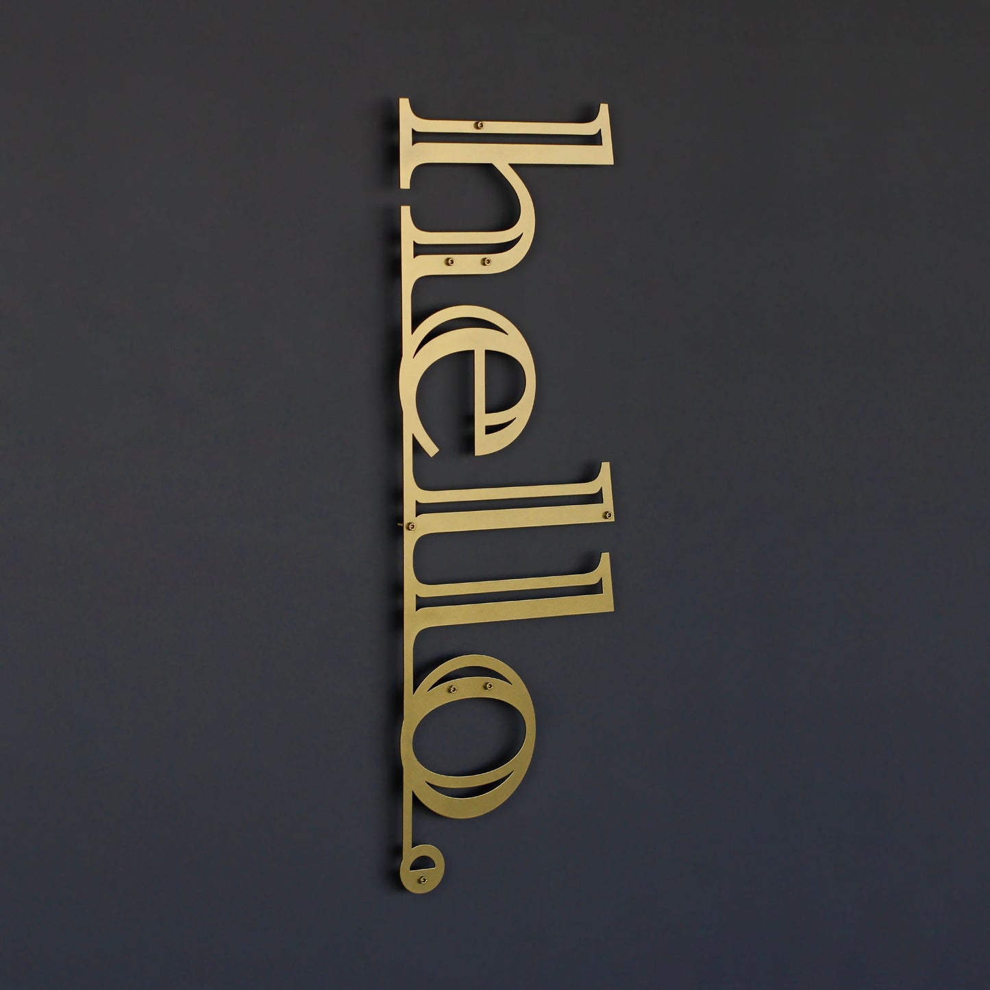 Hello Wall Decor - Hello Metal Wall Hanging Decor