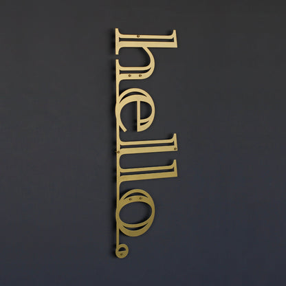 Hello Wall Decor - Hello Metal Wall Hanging Decor