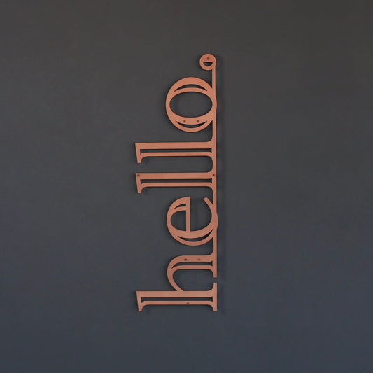 Hello Wall Decor - Hello Metal Wall Hanging Decor