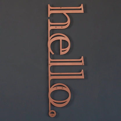 Hello Wall Decor - Hello Metal Wall Hanging Decor