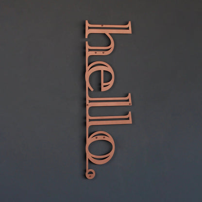 Hello Wall Decor - Hello Metal Wall Hanging Decor