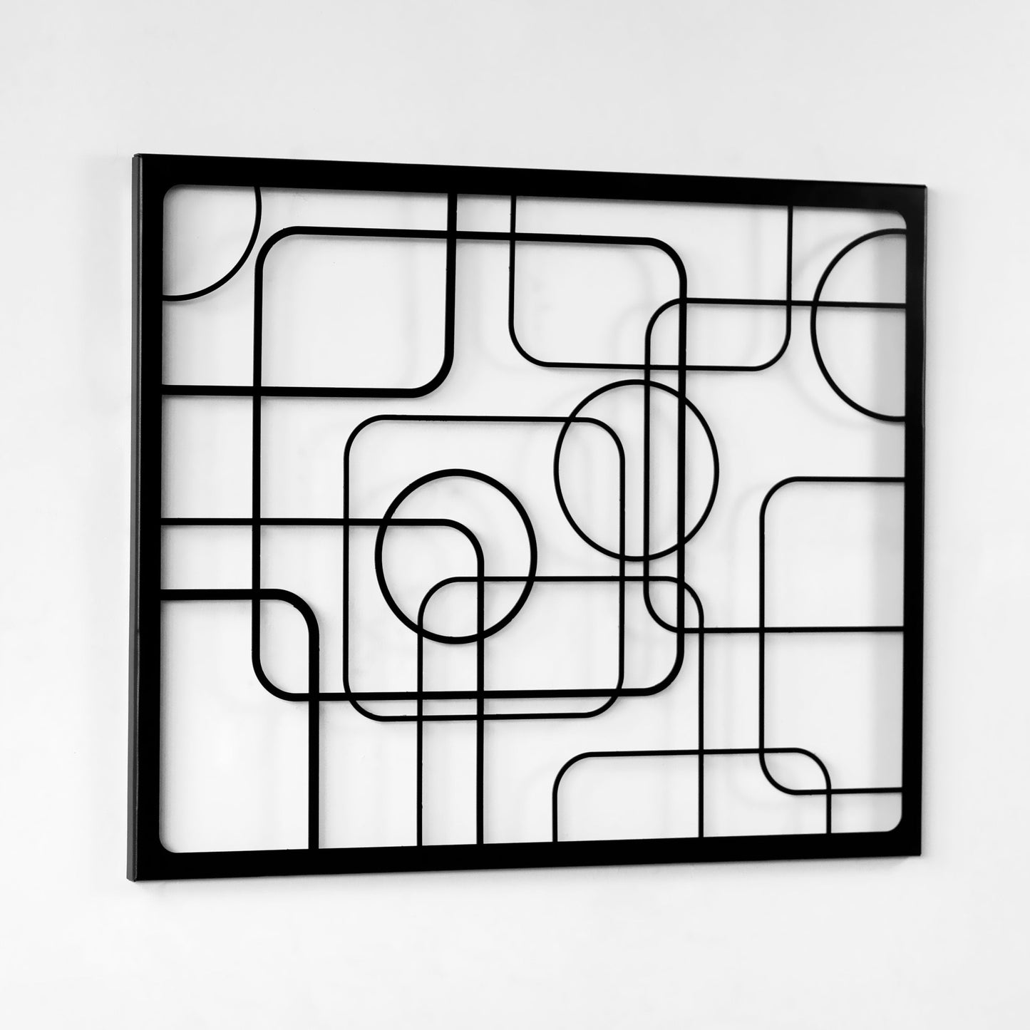 Squares and Circles Metal Wall Decor