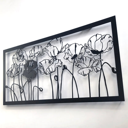 Poppies Wall Art -Metal Wall Decor