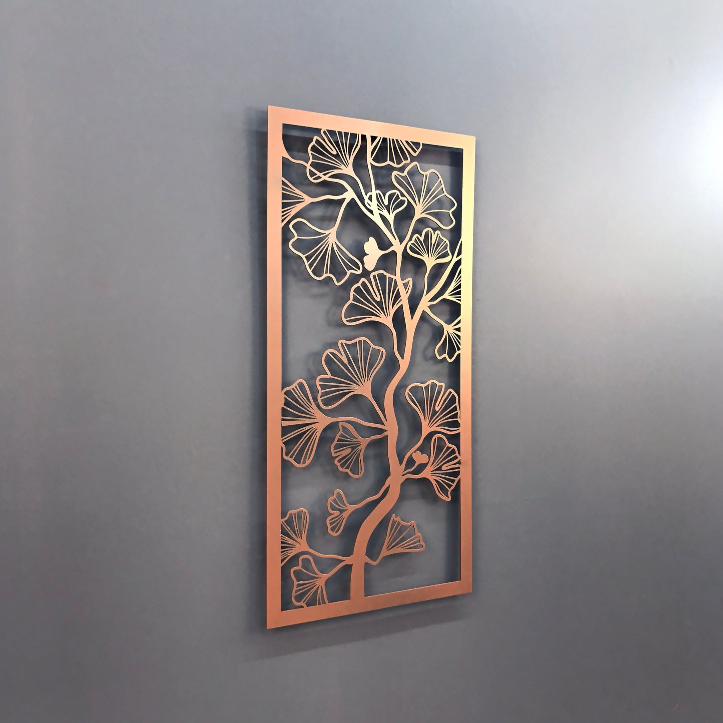 Ginkgo Wall Art - Ginkgo Biloba Leaves Metal Wall Decor