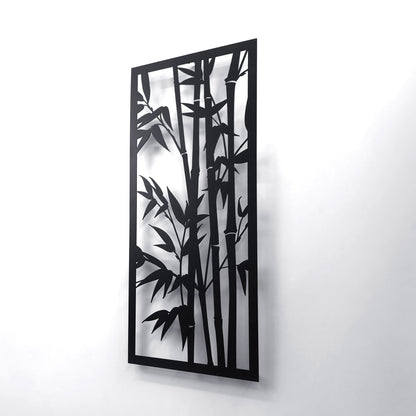 Bamboo Wall Art - Bamboo Trees Metal Wall Hanging Decor