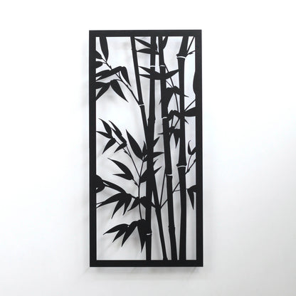 Bamboo Wall Art - Bamboo Trees Metal Wall Hanging Decor