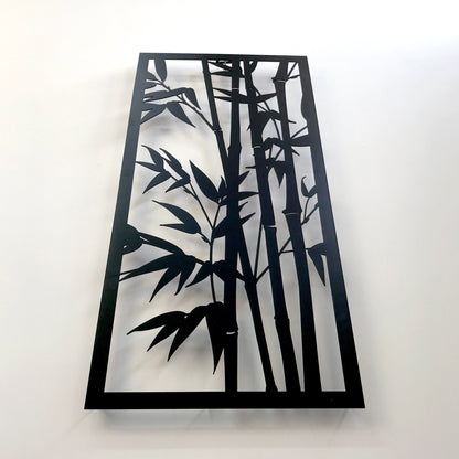 Bamboo Wall Art - Bamboo Trees Metal Wall Hanging Decor