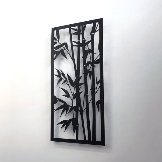 Bamboo Wall Art - Bamboo Trees Metal Wall Hanging Decor