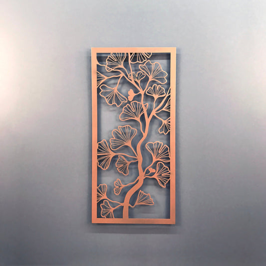 Ginkgo Wall Art - Ginkgo Biloba Leaves Metal Wall Decor