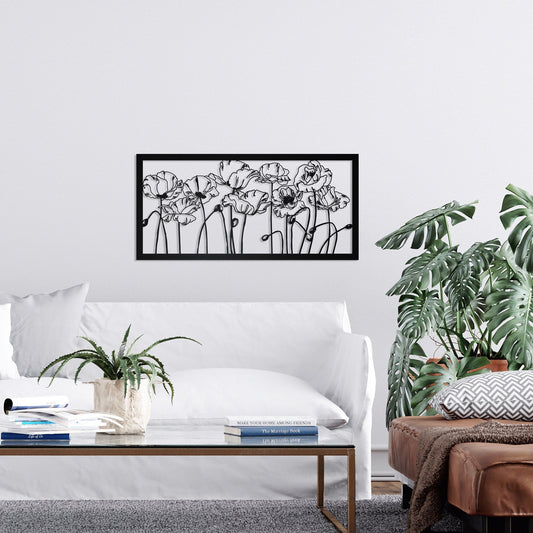 Poppies Wall Art -Metal Wall Decor