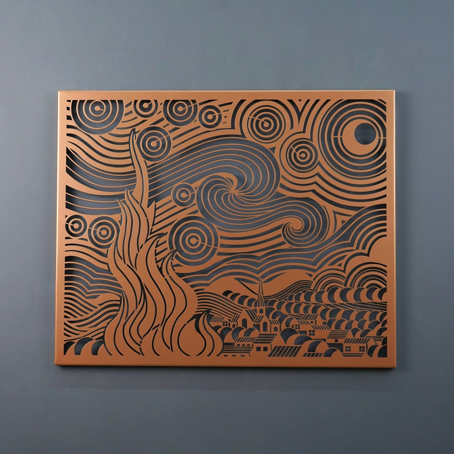 Starry Night Metal Wall Art for Living Room: Van Gogh’s Masterpiece