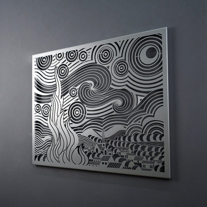 Starry Night Metal Wall Art for Living Room: Van Gogh’s Masterpiece