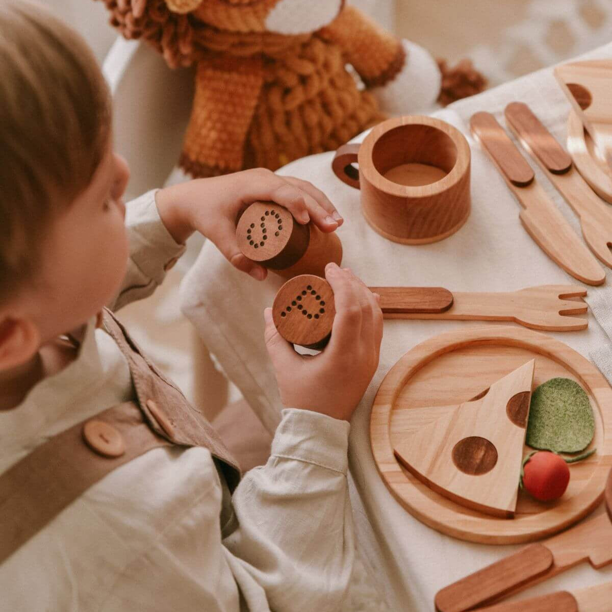 Wooden Play Kitchen Dishes