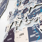 Metal World Map for Wall - UV Print Art&Vibrant Colors (Nimbus)