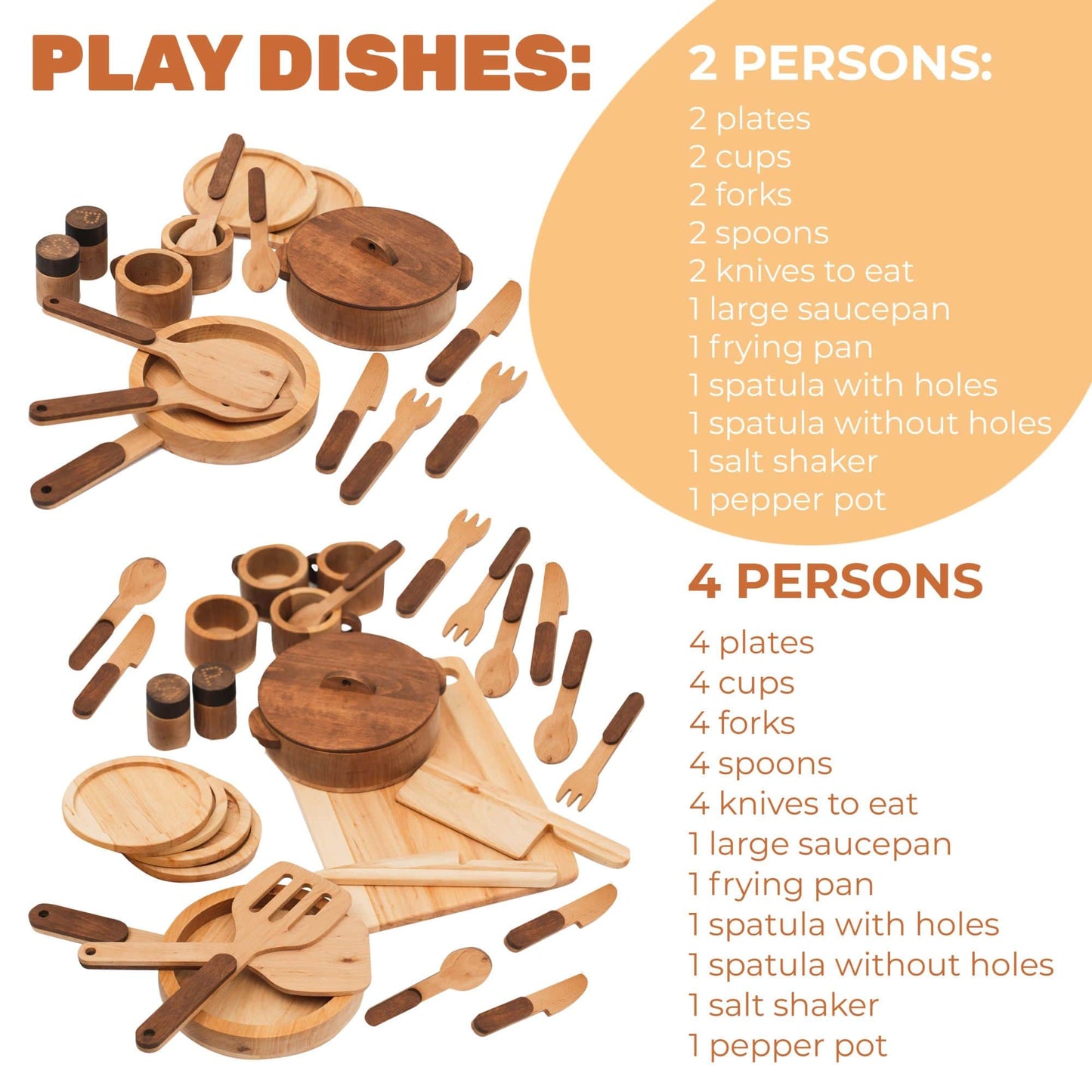 Wooden Play Kitchen Dishes