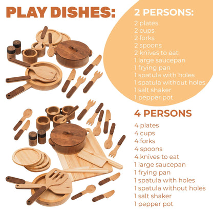Wooden Play Kitchen Dishes