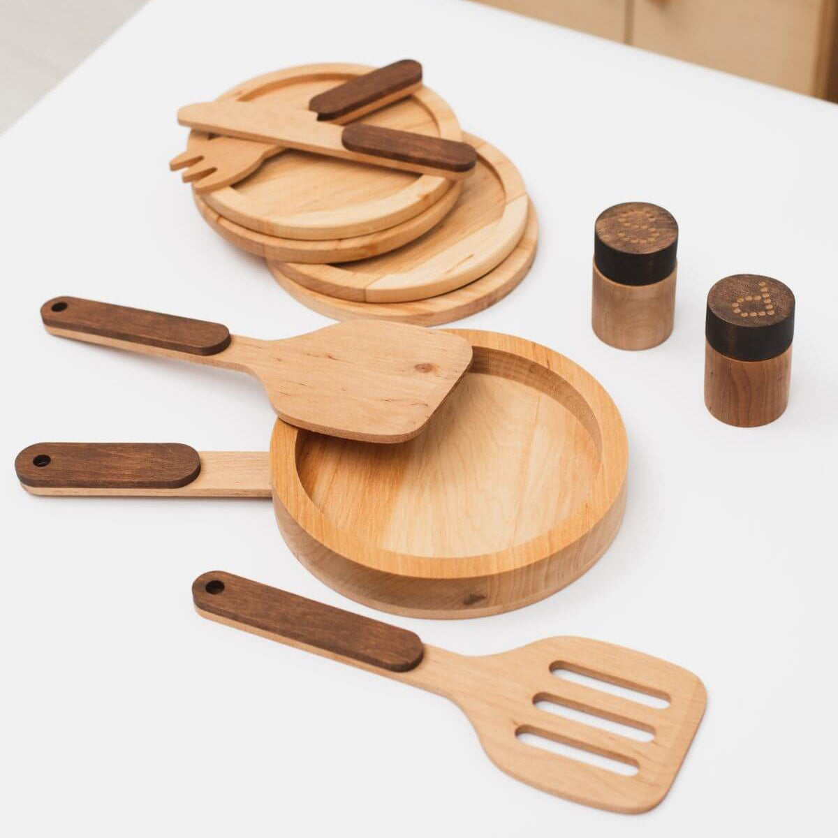 Wooden Play Kitchen Dishes