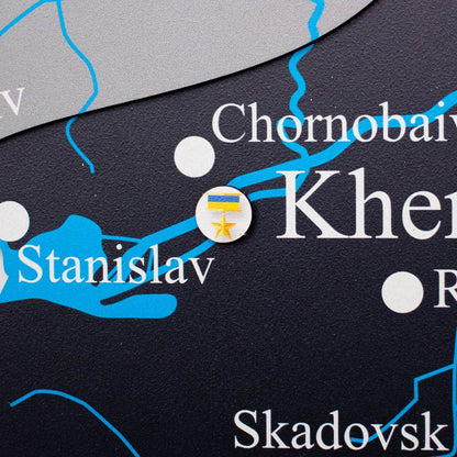 Wooden Map of Ukraine Nordik