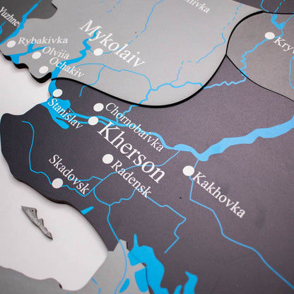 Wooden Map of Ukraine Nordik