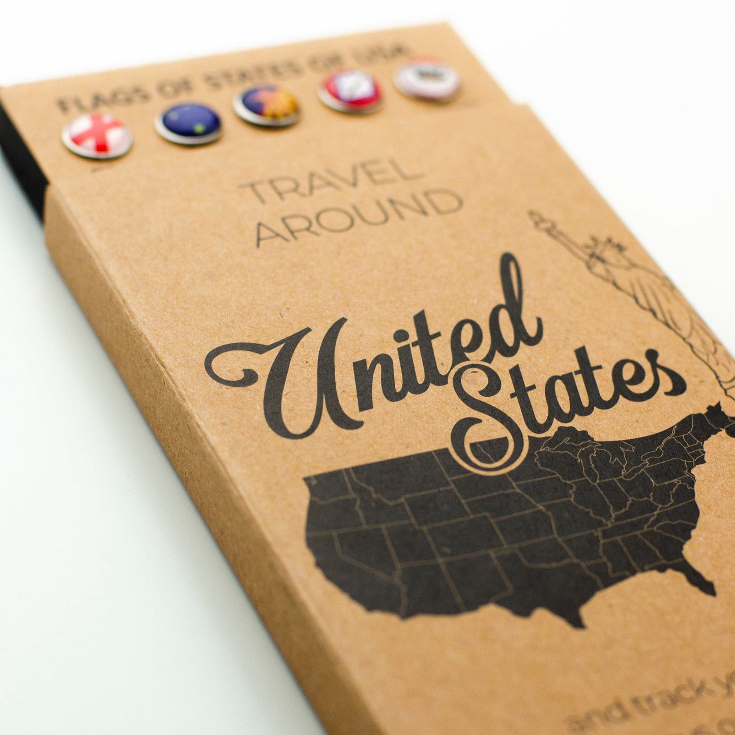 USA Flags Push Pins
