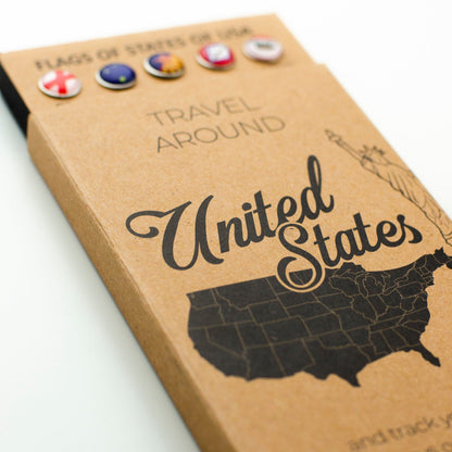 USA Flags Push Pins